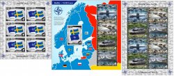 Lithuania Litauen Lituanie 2024 Baltic - NATO sea Sweden joins NATO BeePost set of 2 sheetlets and block MNH