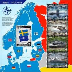 Lithuania Litauen Lituanie 2024 Baltic - NATO sea Sweden joins NATO BeePost block MNH