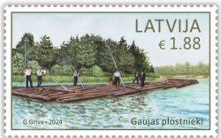 Latvia Lettland Lettonie 2024 Intangible cultural heritage Rafters of Gauja stamp MNH