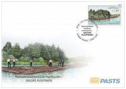 Latvia Lettland Lettonie 2024 Intangible cultural heritage Rafters of Gauja FDC