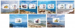 Russia Russland Russie 2023 Lighthouses set of 7 limited edition IMPERFORATED blocks MNH
