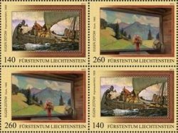 Liechtenstein 2013 Paintings of Ivan Mjasoedov Joint issue with Russia block of 2 sets 2x2 MNH