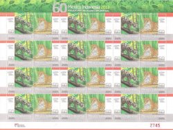 Mexico 2014 Wild cats 60 years of diplomatic relations with Indonesia joint issue sheetlet MNH