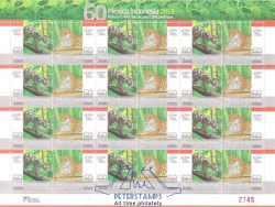 Mexico 2014 Wild cats Diplomatic relations with Indonesia 60 ann Joint issue sheetlet MNH