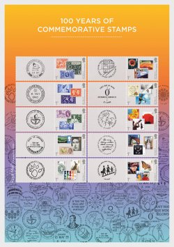 Great Britain United Kingdom 2024 100 Years of Commemorative Stamps limited edition sheetlet MNH