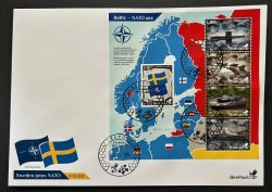 Lithuania Litauen Lituanie 2024 Baltic - NATO sea Sweden joins NATO BeePost block FDC