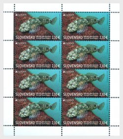 Slovakia 2024 EUROPA CEPT Fauna and Flora of the Lakes of the Tatra Mountains Rare fish perforated sheetlet MNH