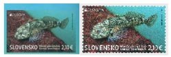 Slovakia 2024 EUROPA CEPT Fauna and Flora of the Lakes of the Tatra Mountains Rare fish set of both type stamps MNH
