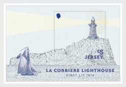 Jersey UK Great Britain 2024 SEPAC Iconic Tourist Destination 150 Years of La Corbière Lighthouse block MNH