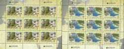 Macedonia 2016 Europa CEPT Think green Landscapes Ecology Wild animals birds mountains set of 2 sheetlets MNH