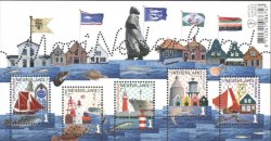 Netherlands Pays-Bas Niederlande 2016 Beauty of Holland Lighthouses ships landscapes set of 5 stamps in block MNH