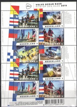 Netherlands Pays-Bas Niederlande 2015 Regata Volvo Ocean Race sailships Haag pitstop sheetlet MNH