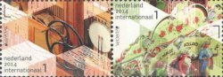 Netherlands Pays-Bas Niederlande 2014 Europa CEPT Music instruments set of 2 stamps in strip MNH