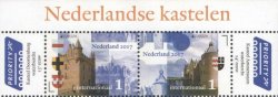 Netherlands Pays-Bas Niederlande 2017 Europa CEPT Castles set of 2 stamps in strip top of sheetlet MNH