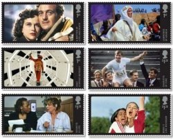 Great Britain United Kingdom 2014 British Cinema legendary movies set of 6 stamps in 2 strips MNH