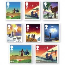 Great Britain United Kingdom 2015 Christmas Bible stories set of 8 self-adhesive stamps MNH