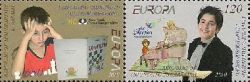 Nagorno-Karabakh. Europe 2010. Children with books. Junior Eurovision and chess. Strip 2st