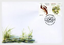 Lithuania Litauen Lituanie 2024 Europa CEPT Underwater flora and fauna LP set of 2 stamps FDC