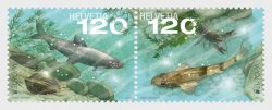 Switzerland Schweiz Suisse 2024 Europa CEPT Fishes underwater rare fauna set of 2 stamps in strip MNH