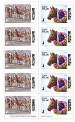 Finland Finnland Finlande 2024 100 years of Royal trots Horses sheetlet / booklet MNH
