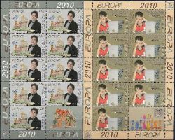 Mountain-Karabakh Armenia 2010 Europa CEPT Children with books Junior Eurovision chess set of 2 sheetlets