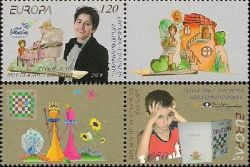 Nagorno-Karabakh. Europe 2010. Children with books. Junior Eurovision and chess. Set 2st+2coup, from bl
