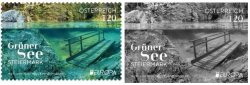 Austria Österreich L'Autriche 2024 Europa CEPT Underwater flora and fauna stamp and blackprint proof set MNH