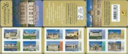 France 2015 Architecture of Renaissance Castles palaces museums set of 12 stamps in booklet MNH