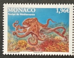 Monaco 2024 Europa CEPT Underwater fauna Octopus stamp FIRST PRINT 21.02.24 MNH WITHOUT EUROPA LOGO !
