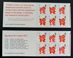 Great Britain United Kingdom 2012 Olympic games London Olympics logo set of both types booklets MNH