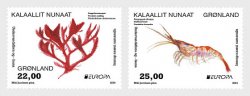 Greenland Grönland Groenland Denmark 2024 Europa CEPT Undewater flora and fauna set of 2 stamps MNH