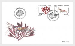 Greenland Grönland Groenland Denmark 2024 Europa CEPT Undewater flora and fauna set of 2 stamps FDC
