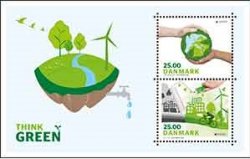 Denmark Danemark Danmark 2016 Europa CEPT Think green block MNH