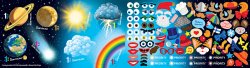 Finland Finnland Finlande 2014 Greeting stamps "Sky Signs" Space set of 8 stamps in booklet MNH