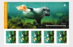 Norway Norvege Norwegen 2024 Europa CEPT Underwater fauna and flora high strip with label of 5 stamps MNH