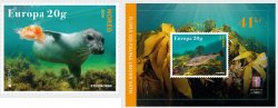 Norway Norvege Norwegen 2024 Europa CEPT Underwater fauna and flora NORDIA stamp and block MNH