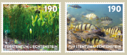 Liechtenstein 2024 Europa CEPT Undewater Fauna and Flora fishes river algae set of 2 stamps MNH