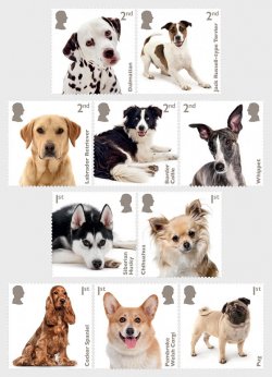 Great Britain United Kingdom 2024 Dogs set of 10 stamps MNH