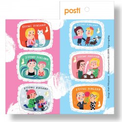 Finland Finnland Finlande 2019 St Valentine Day set of 6 stamps in booklet MNH
