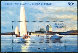 Aland islands Åland Finland 2010 Life by the sea Lighthouse landscape Scandinavian joint issue block MNH