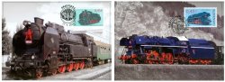 Slovakia 2015 Famous steam locomotives - technical monuments set of 2 maxicards