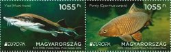 Hungary Hongrie Ungarn 2024 Europa CEPT Underwater flora and fauna Fishes set of 2 stamps MNH