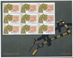 Sweden Schweden Suède 2015 Vikings Age Ethnography Decorations Archeology ships art special edition minisheet MNH