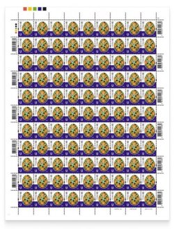 Ukraine 2024 Definitives Easter Pysanky Kherson region sheet MNH