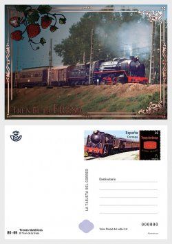 Spain Espagne Spanien 2024 Historical Trains Strawberry Train Madrid-Aranjuez limited edition postcard