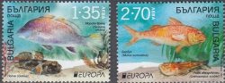 Bulgaria Bulgarien 2024 Europa CEPT Undewater flora and fauna Fishes set of 2 stamps MNH
