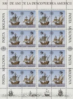 Moldova Moldavia 1992 500th Anniversary of the Discovery of America sheetlet MNH