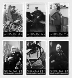 Gibraltar Great Britain 2024 Winston Churchill 150th Anniversary set of 6 stamps MNH