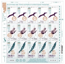 TAAF France 2024 Records of the animal world bird seal whale sheetlet MNH
