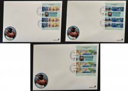 Estonia Estland Estonie 2024 Admiral Bellingshausen Geographical discoveries Antarctica BeePost set of 3 sheetlets FDC